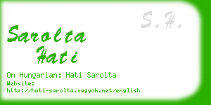 sarolta hati business card